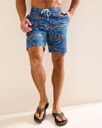 Baja Monte Rio Geo 9-Inch Boardshorts Kingdom Blue | Tommy Bahama Trusted - Baja Monte Rio Geo 9-Inch Boardshorts