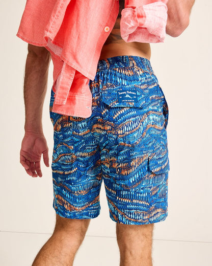 Baja Monte Rio Geo 9-Inch Boardshorts Kingdom Blue | Tommy Bahama Trusted - Baja Monte Rio Geo 9-Inch Boardshorts