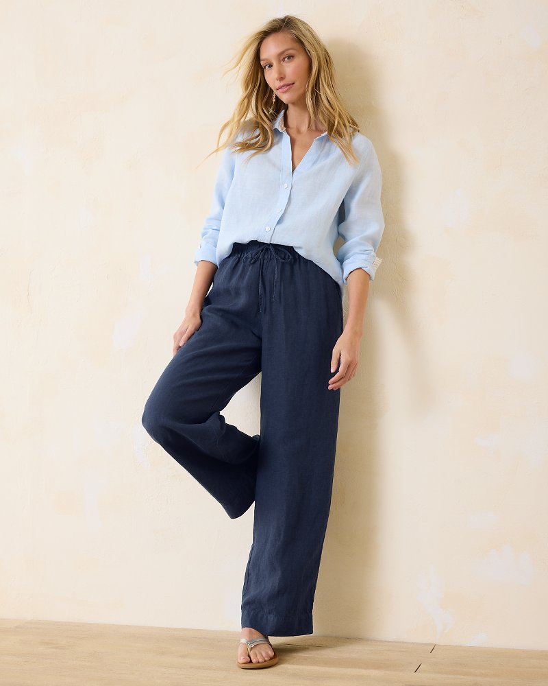 Two Palms High-Rise Linen Easy Pants Coastline | Tommy Bahama Top Pick - Two Palms High-Rise Linen Easy Pants