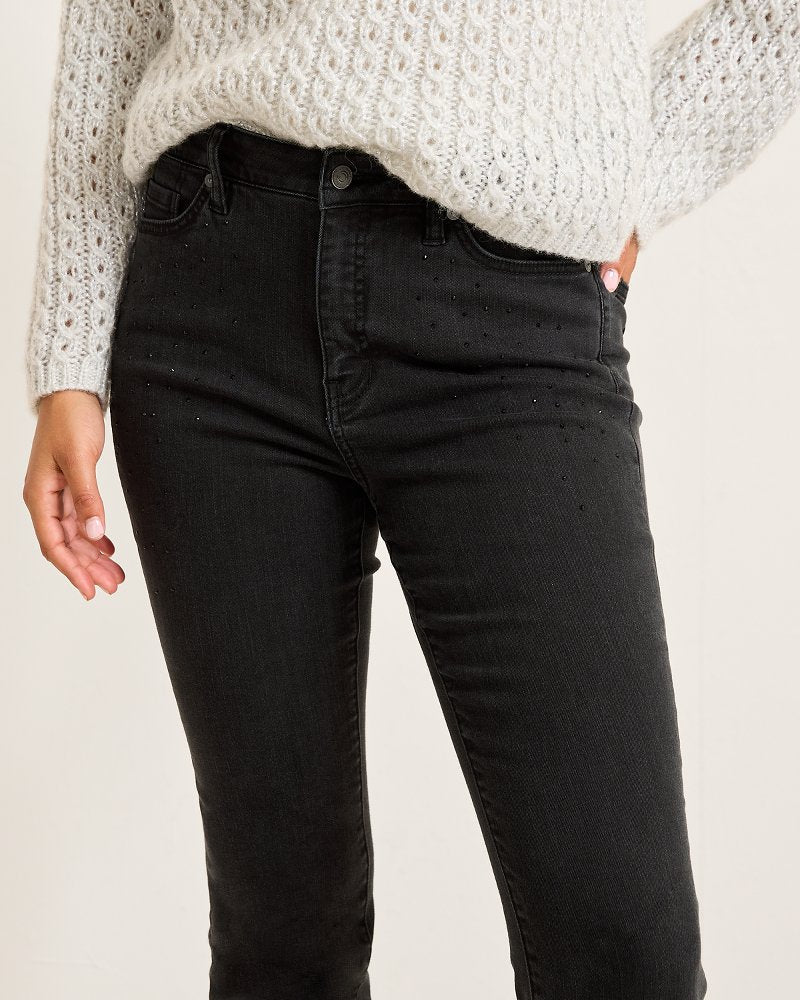 Boracay® Beach Sparkle High-Rise Skinny Ankle Jeans Coastal Black Wash | Tommy Bahama Classic - Boracay® Beach Sparkle High-Rise Skinny Ankle Jeans