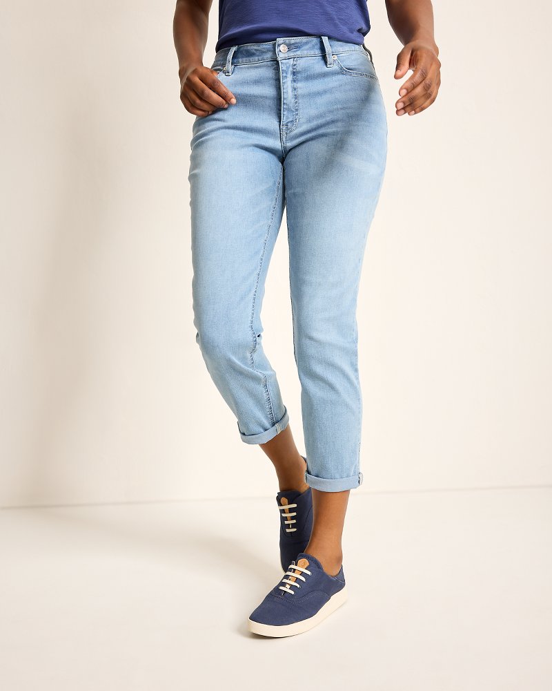 Mid-Rise Boyfriend Jeans Light Bright Blue Wash | Tommy Bahama Top Pick - Mid-Rise Boyfriend Jeans