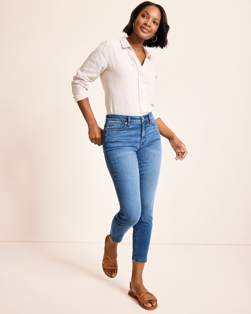 High-Rise Skinny Ankle Jeans Med Playa Wash | Tommy Bahama Customer Favorite - High-Rise Skinny Ankle Jeans