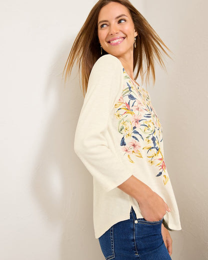 Ashby Isles Flora Amora 3/4-Sleeve T-Shirt Coconut | Tommy Bahama Value - Ashby Isles Flora Amora 3/4-Sleeve T-Shirt
