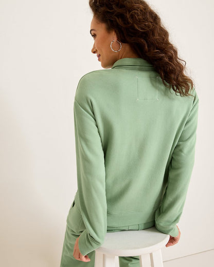 Marina Del Mar Half-Zip Sweatshirt Tropical Fern | Tommy Bahama Trending - Marina Del Mar Half-Zip Sweatshirt