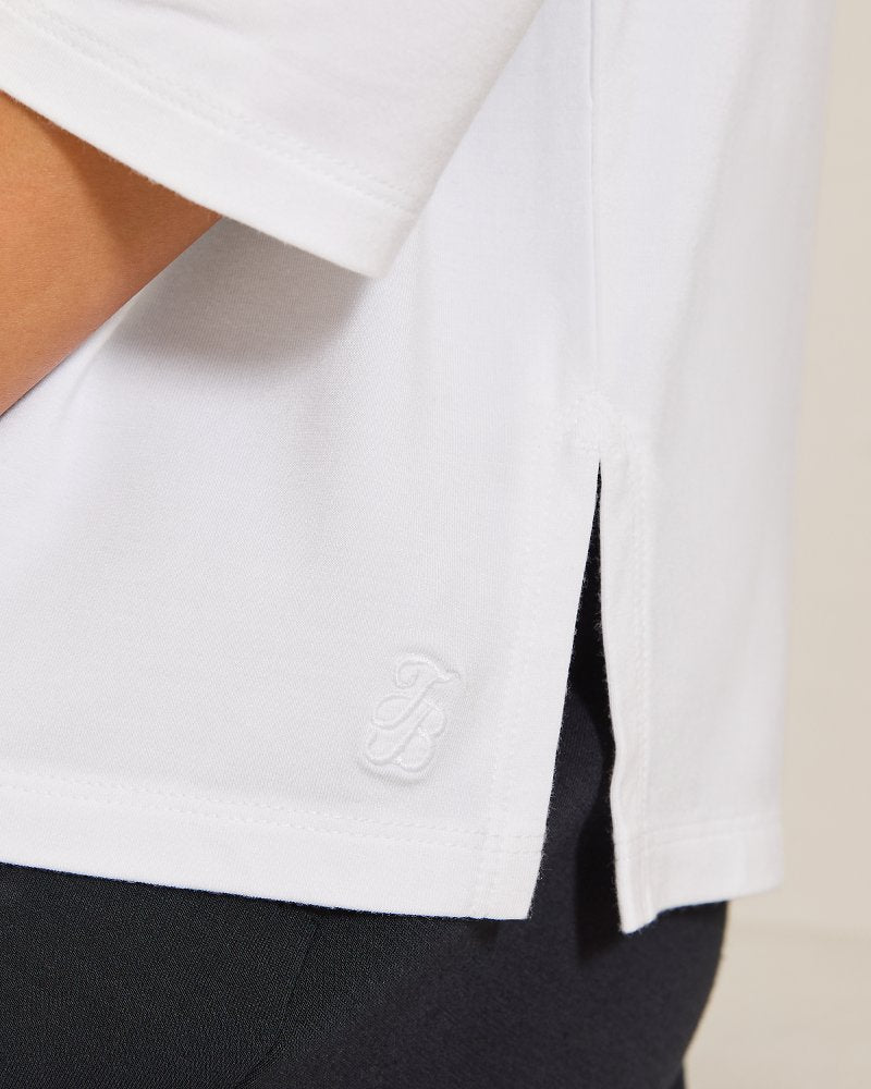 Kona Isles 3/4-Sleeve Boat-Neck Top White | Tommy Bahama Essential - Kona Isles 3/4-Sleeve Boat-Neck Top