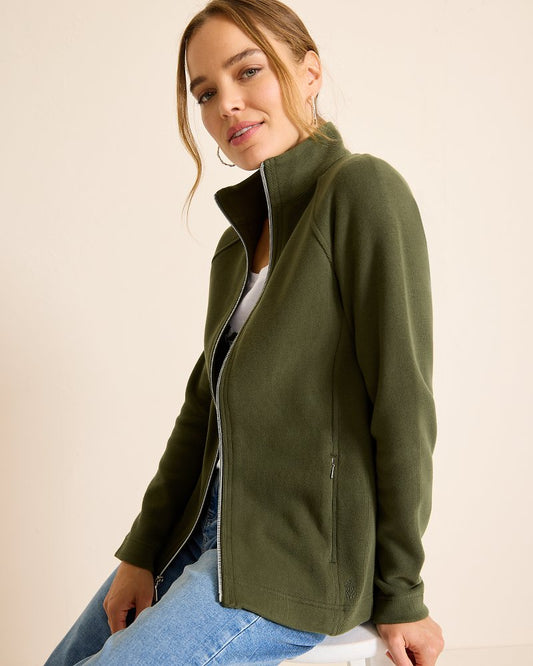 Aruba Full-Zip Sweatshirt Banana Leaves | Tommy Bahama Trusted - Aruba Full-Zip Sweatshirt