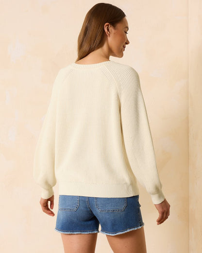 Breezy Palm Crew Pullover Coconut | Tommy Bahama Exclusive - Breezy Palm Crew Pullover