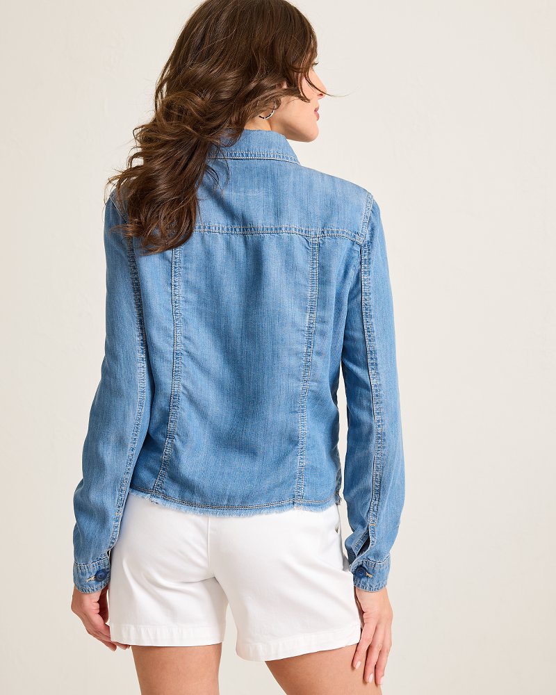 Chambray O'lei Jacket Med Indigo Wash | Tommy Bahama Popular - Chambray O'lei Jacket