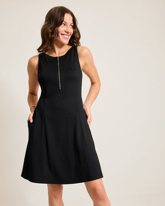 Darcy Fit-and-Flare Dress Black | Tommy Bahama Latest - Darcy Fit-and-Flare Dress