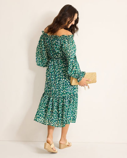 Jeweled Jaguar Midi Dress Blue Atlas | Tommy Bahama Classic - Jeweled Jaguar Midi Dress