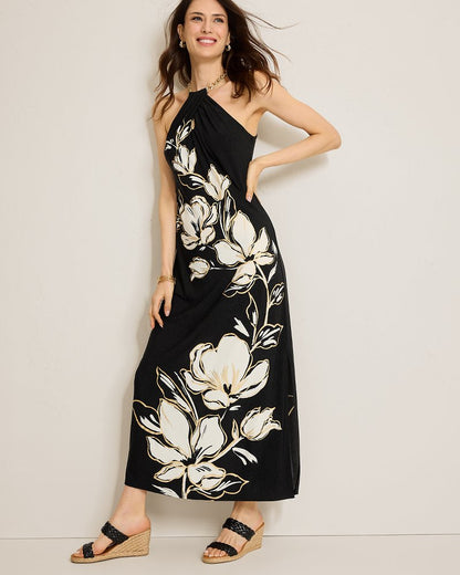 Noche Mar Chain Maxi Dress Black | Tommy Bahama Premium - Noche Mar Chain Maxi Dress