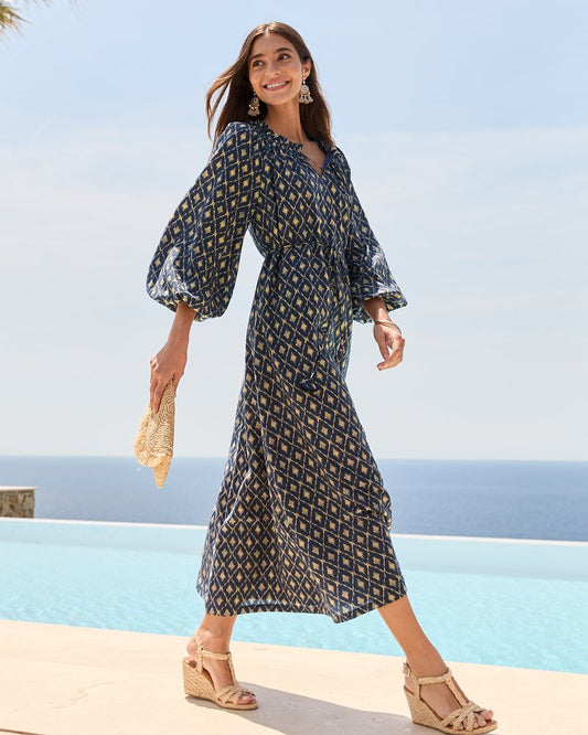 Diamond Cay Long-Sleeve Maxi Dress Coastline | Tommy Bahama Great Value - Diamond Cay Long-Sleeve Maxi Dress