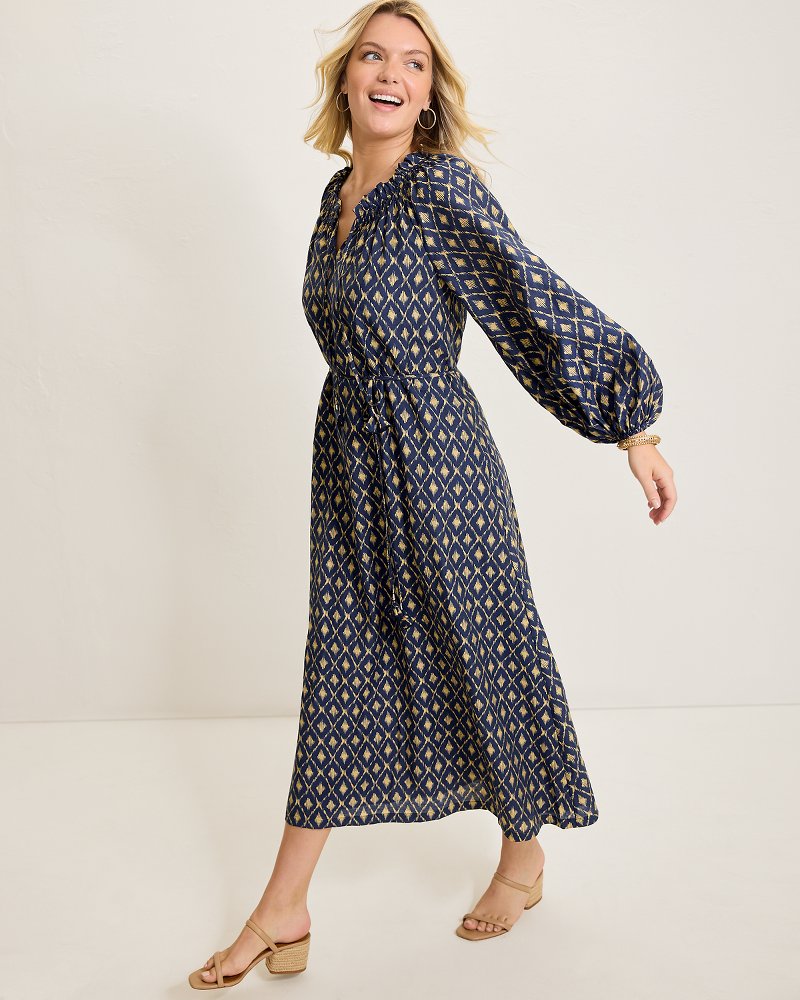 Diamond Cay Long-Sleeve Maxi Dress Coastline | Tommy Bahama Great Value - Diamond Cay Long-Sleeve Maxi Dress