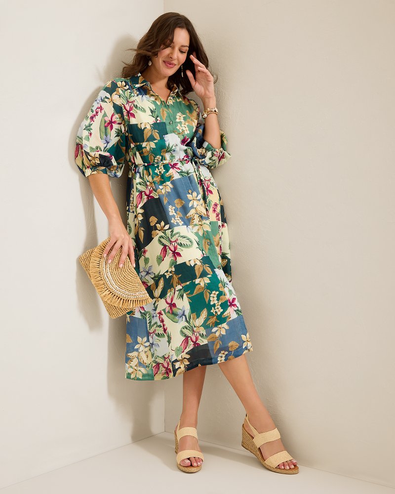 Hightide Flora Midi Shirt Dress Bonsai | Tommy Bahama Latest - Hightide Flora Midi Shirt Dress
