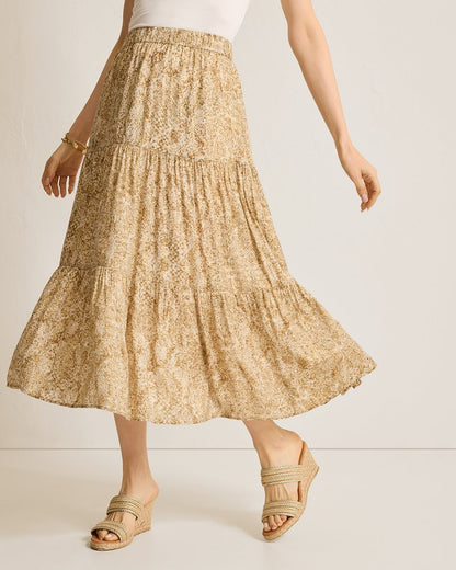Playa Python Shimmer Midi Skirt Travertine | Tommy Bahama Signature - Playa Python Shimmer Midi Skirt