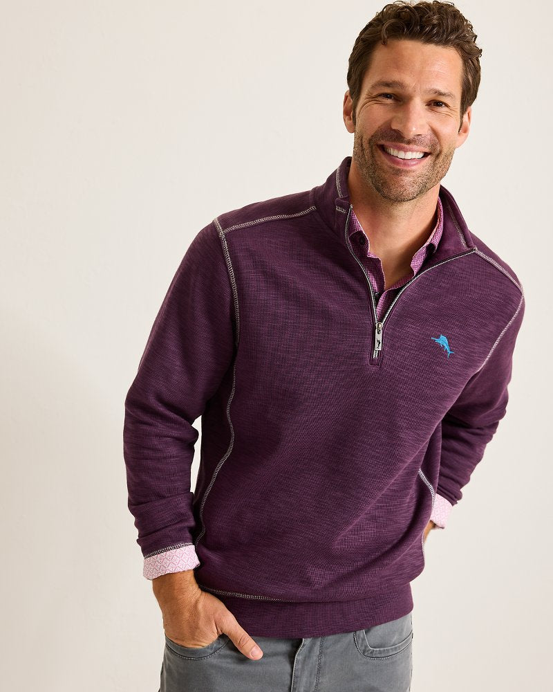 Tobago Bay Half-Zip Sweatshirt Blackberry Fizz | Tommy Bahama Featured - Tobago Bay Half-Zip Sweatshirt