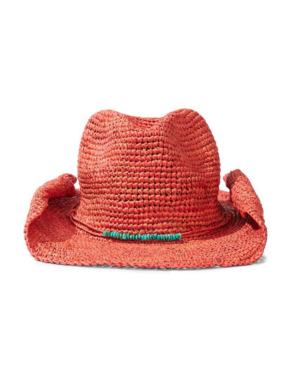 Tanya Raffia Cowboy Hat Hibiscus | Tommy Bahama Customer Favorite - Tanya Raffia Cowboy Hat