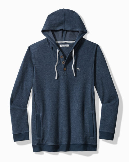 Big & Tall Textured Twill Stripe Hoodie Dark Moonlight | Tommy Bahama Latest - Big & Tall Textured Twill Stripe Hoodie