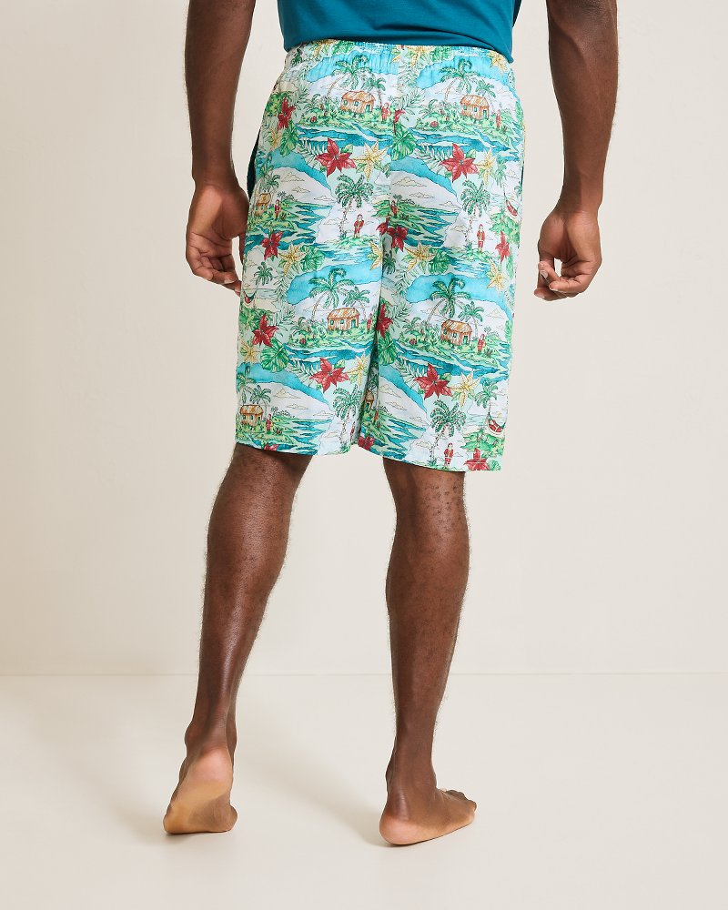 Woven Tropical Print Pajama Shorts Big Sky Blue | Tommy Bahama Best Seller - Woven Tropical Print Pajama Shorts