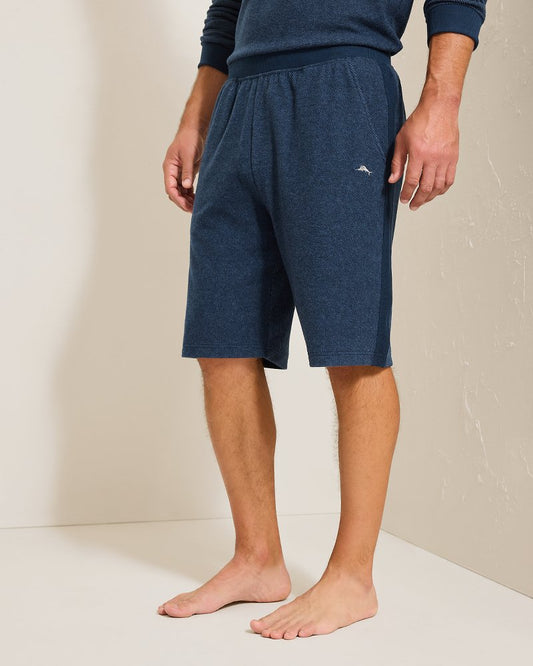 Big & Tall Textured Twill Stripe Pajama Shorts Dark Moonlight | Tommy Bahama Hot Sale - Big & Tall Textured Twill Stripe Pajama Shorts