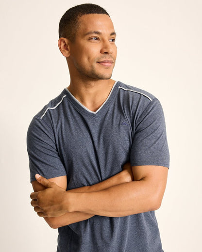 Big & Tall Jersey Short-Sleeve V-Neck T-Shirt Heathered Blue | Tommy Bahama Smart Buy - Big & Tall Jersey Short-Sleeve V-Neck T-Shirt
