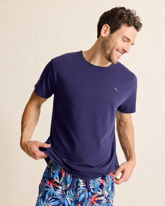 Short-Sleeve Crewneck T-Shirt Port Blue | Tommy Bahama Premium - Short-Sleeve Crewneck T-Shirt