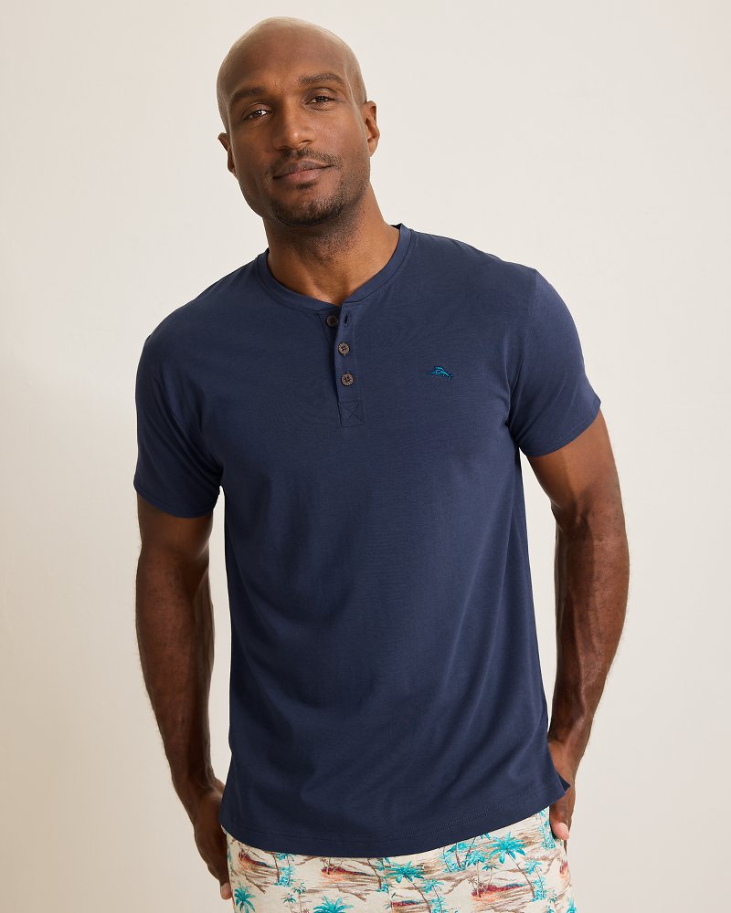 Jersey Short-Sleeve Henley Peacoat Navy | Tommy Bahama Latest - Jersey Short-Sleeve Henley