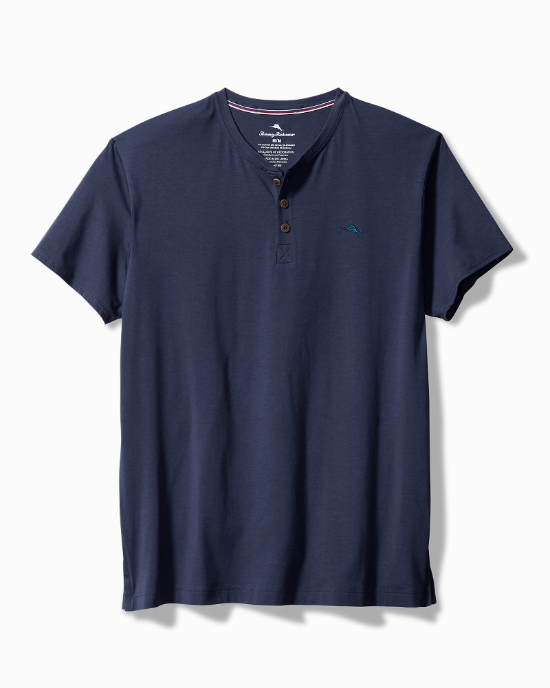 Big & Tall Jersey Short-Sleeve Henley Peacoat Navy | Tommy Bahama Customer Favorite - Big & Tall Jersey Short-Sleeve Henley