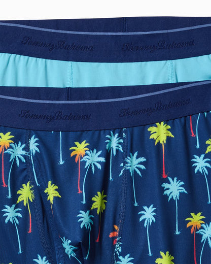 Aloha Print Tech Boxer Briefs - 2-Pack Island Navy | Tommy Bahama Signature - Aloha Print Tech Boxer Briefs - 2-Pack