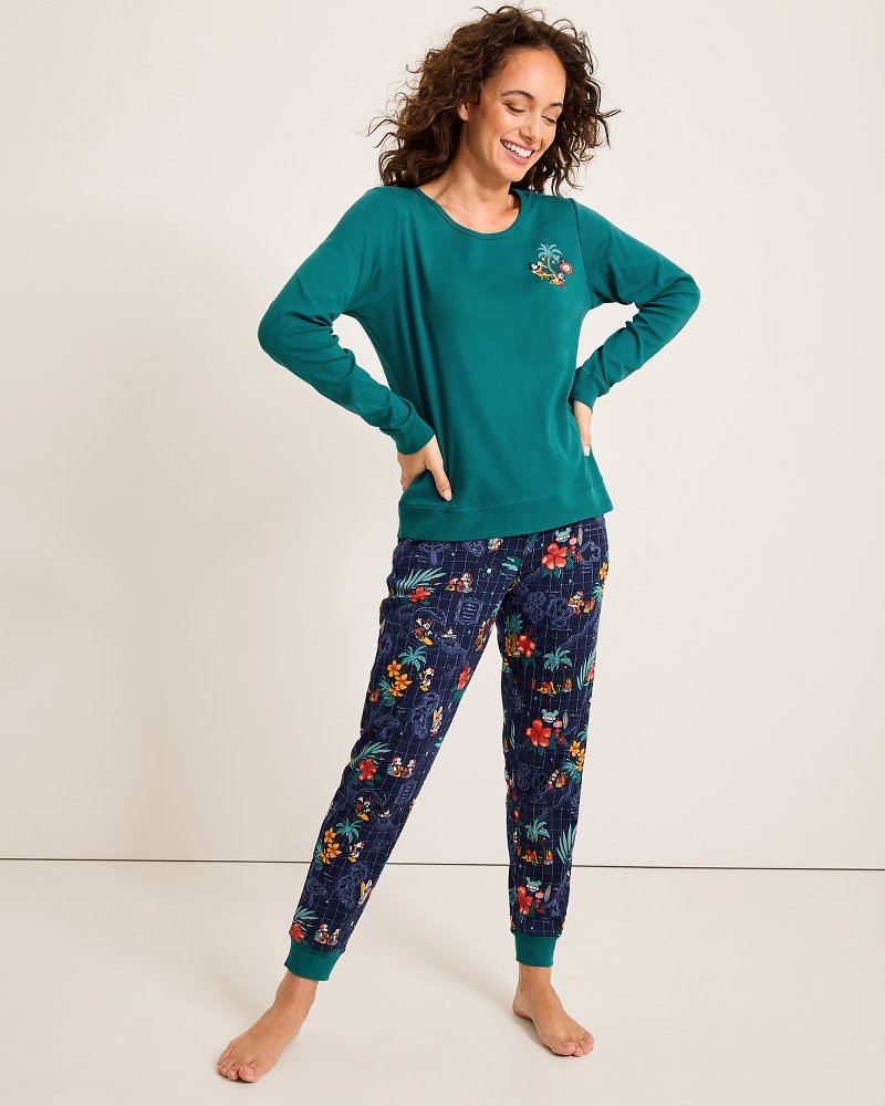 Disney Long Sleeve & Pants Family Pajama Set Tropical Teal | Tommy Bahama Best Price - Disney Long Sleeve & Pants Family Pajama Set