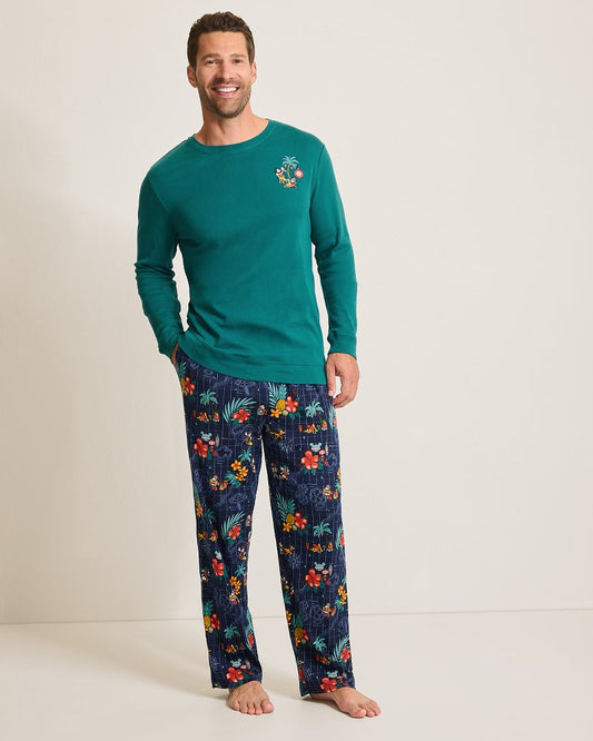 Disney Long Sleeve & Pants Family Pajama Set Tropical Teal | Tommy Bahama Hot Sale - Disney Long Sleeve & Pants Family Pajama Set