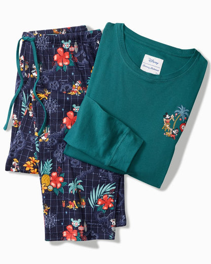 Disney Long Sleeve & Pants Family Pajama Set Tropical Teal | Tommy Bahama Hot Sale - Disney Long Sleeve & Pants Family Pajama Set