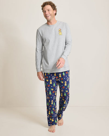 Big & Tall Holiday Dog Long Sleeve & Pants Pajama Set Island Navy | Tommy Bahama Exclusive - Big & Tall Holiday Dog Long Sleeve & Pants Pajama Set
