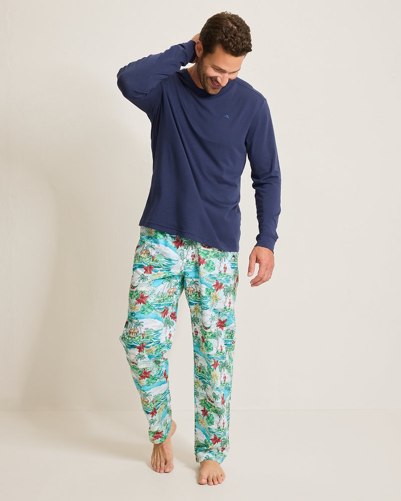Jersey Long Sleeve & Pants Pajama Set Big Sky Blue | Tommy Bahama Value - Jersey Long Sleeve & Pants Pajama Set