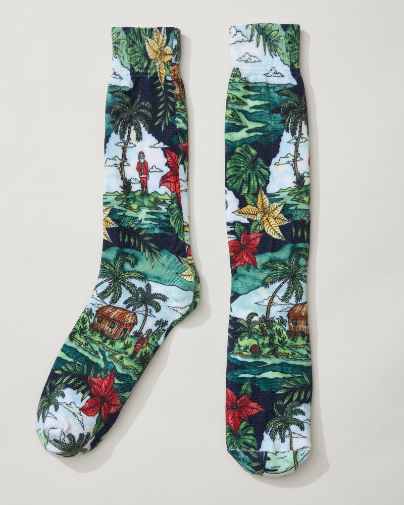 Aloho-Ho-Ho Socks Coastline | Tommy Bahama Premium - Aloho-Ho-Ho Socks