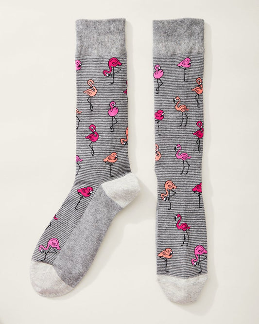 Flock N' Roll Socks Grey Heather | Tommy Bahama Exclusive - Flock N' Roll Socks