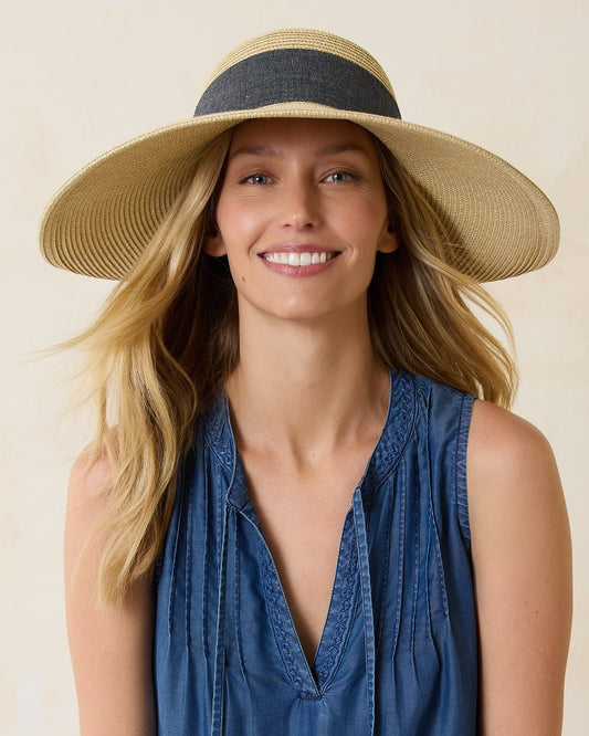 Ultra-Braid Bow Sun Hat Charcoal | Tommy Bahama Deals - Ultra-Braid Bow Sun Hat