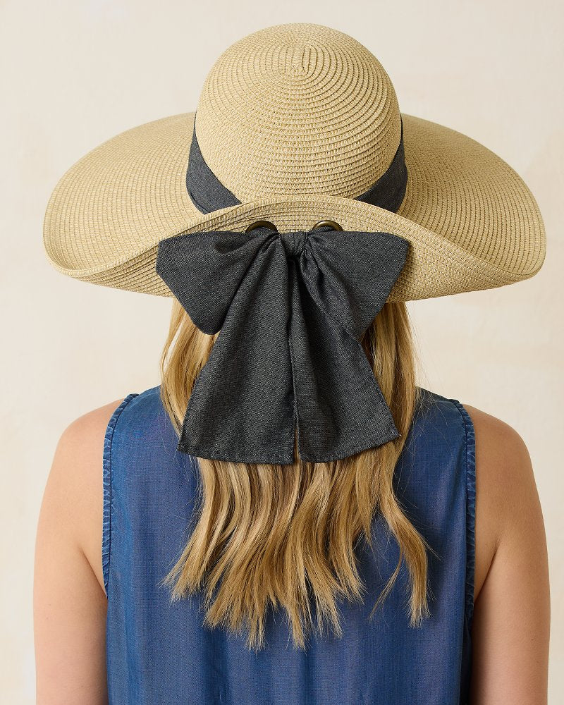 Ultra-Braid Bow Sun Hat Charcoal | Tommy Bahama Deals - Ultra-Braid Bow Sun Hat
