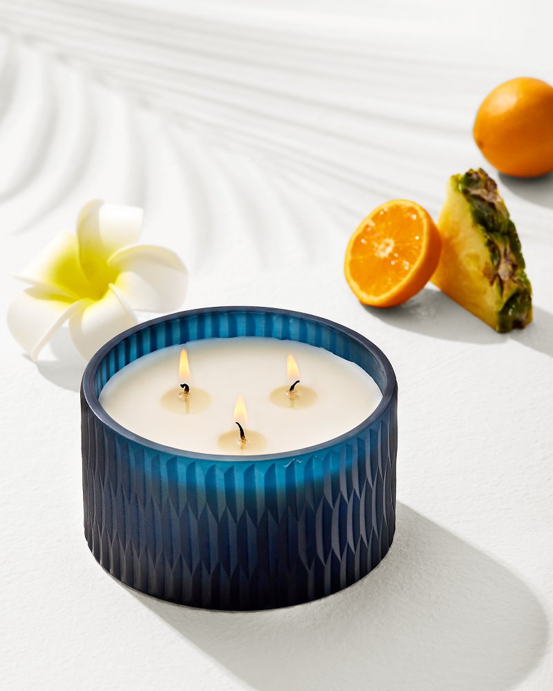 Island Blend 11.3-oz. Cut Glass 3-Wick Candle Island Blend | Tommy Bahama Best Seller - Island Blend 11.3-oz. Cut Glass 3-Wick Candle