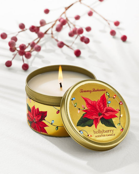 Hollyberry 6-oz. Travel Candle Tin Multicolor | Tommy Bahama Trusted - Hollyberry 6-oz. Travel Candle Tin