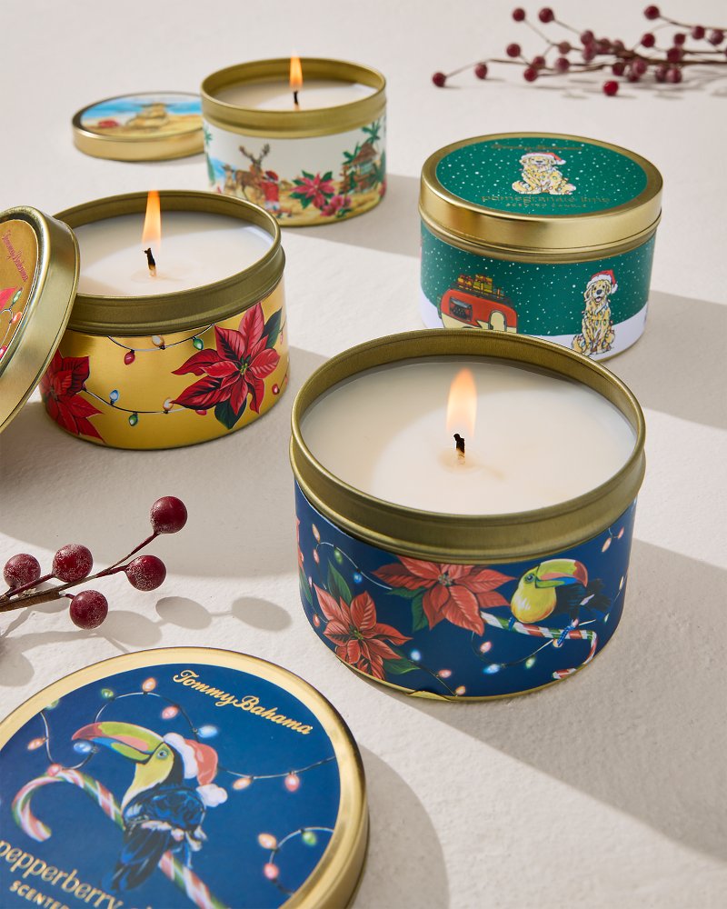 Pepperberry Clove 6-oz. Travel Candle Tin Multicolor | Tommy Bahama Quality - Pepperberry Clove 6-oz. Travel Candle Tin