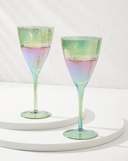 Luster Wine Glasses — Set of 2 Light Blue | Tommy Bahama Best Seller - Luster Wine Glasses — Set of 2