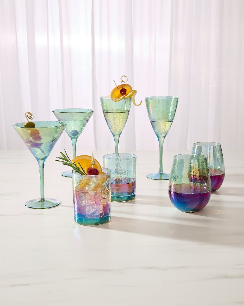 Luster Wine Glasses — Set of 2 Light Blue | Tommy Bahama Best Seller - Luster Wine Glasses — Set of 2