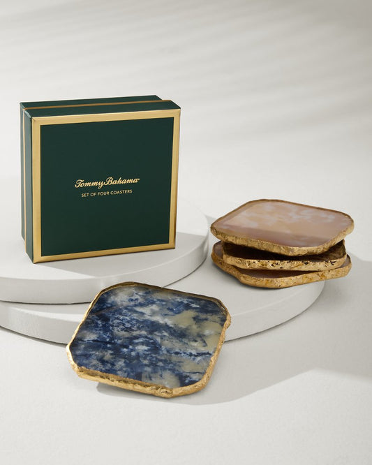 Agate Coasters — Set of 4 Multicolor | Tommy Bahama Popular - Agate Coasters — Set of 4