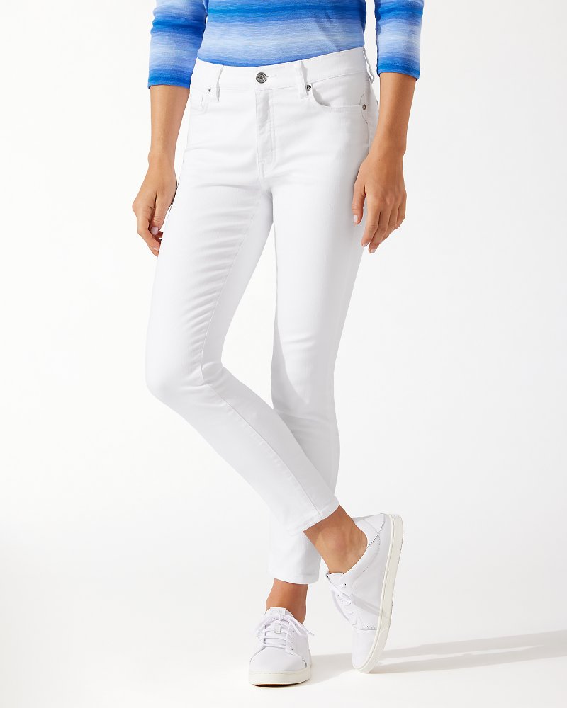 Ella Twill High-Rise Ankle Jeans White | Tommy Bahama Signature - Ella Twill High-Rise Ankle Jeans