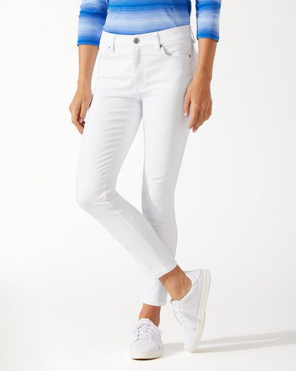 Ella Twill High-Rise Ankle Jeans White | Tommy Bahama Signature - Ella Twill High-Rise Ankle Jeans