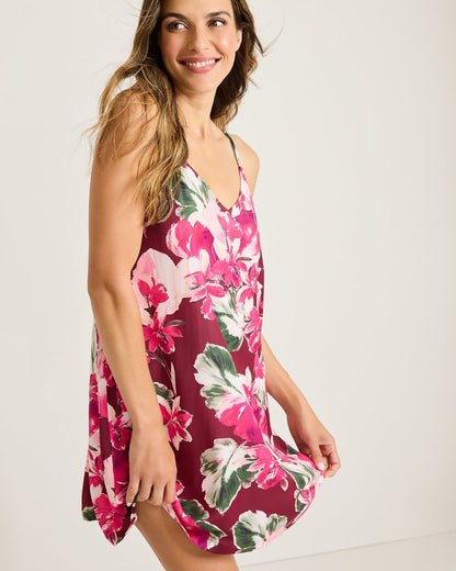 Satin Short Chemise Fuchsia Pink | Tommy Bahama Everyday - Satin Short Chemise