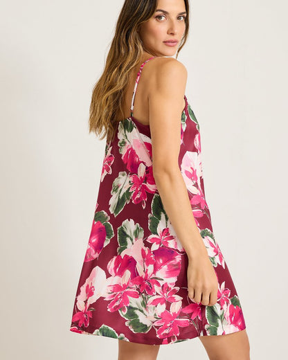 Satin Short Chemise Fuchsia Pink | Tommy Bahama Everyday - Satin Short Chemise