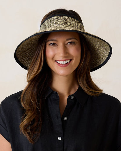 Packable Ultra-Braid Visor Black Multi | Tommy Bahama Top Pick - Packable Ultra-Braid Visor