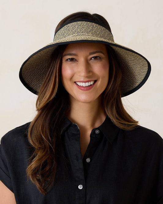 Packable Ultra-Braid Visor Black Multi | Tommy Bahama Top Pick - Packable Ultra-Braid Visor